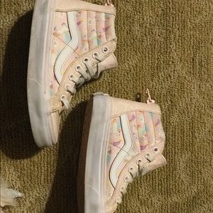 High top unicorn vans size 12